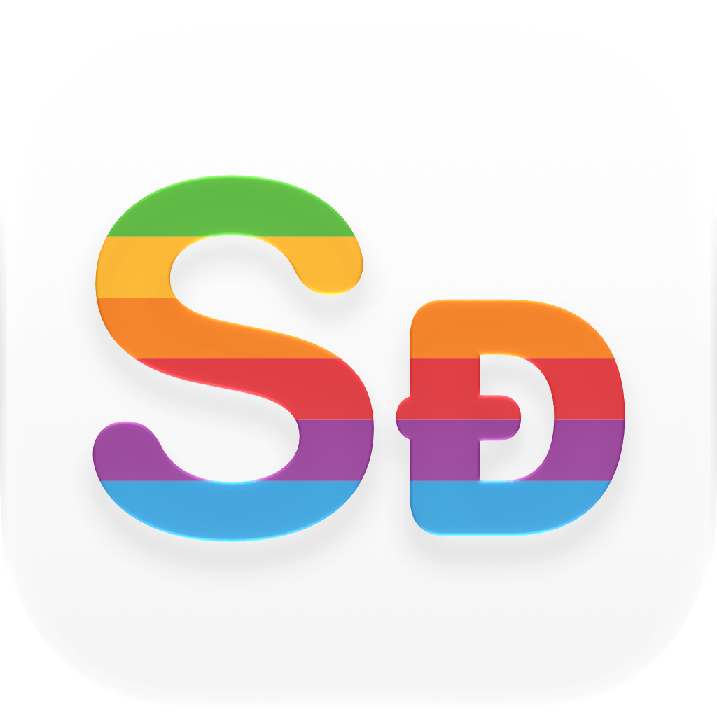 Shared Classic app icon in Six Colors on White, light icon design.