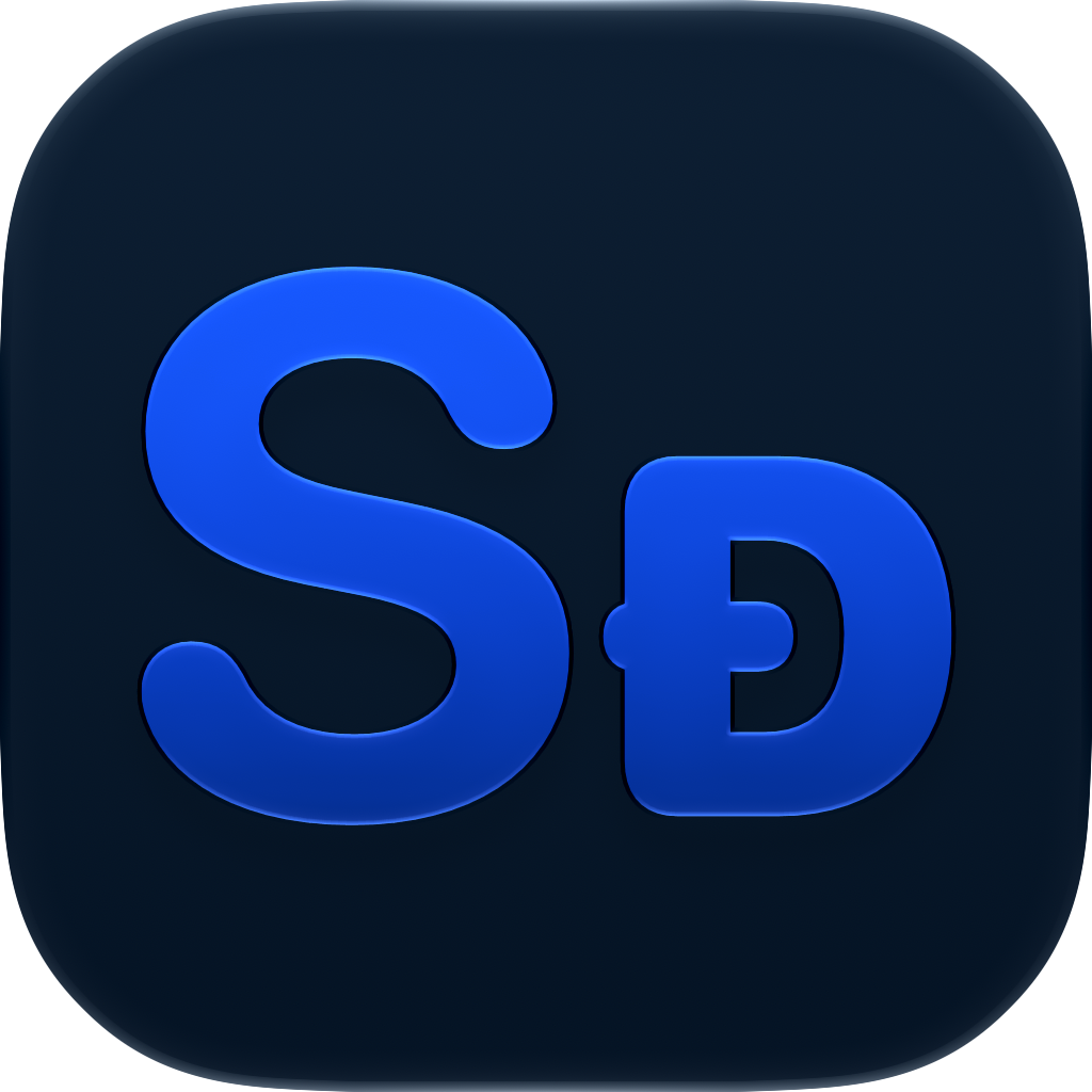 Shared Classic app icon in Blue, dark icon design.
