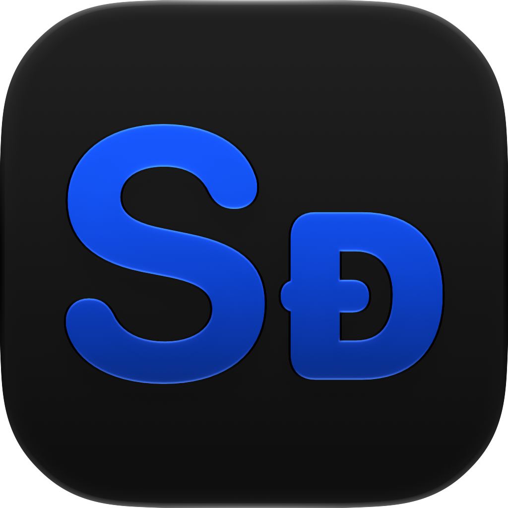 Shared Classic app icon in Blue, light icon design shown in the system dark appearance.