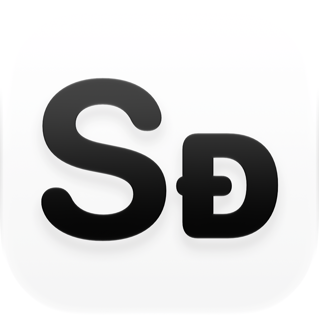 Shared Classic app icon in Black on White, light icon design.