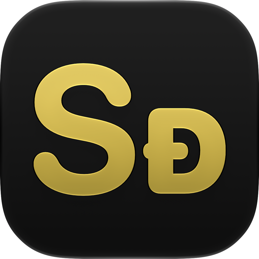 Shared Classic app icon in Gold on Black, light icon design shown in the system dark appearance.
