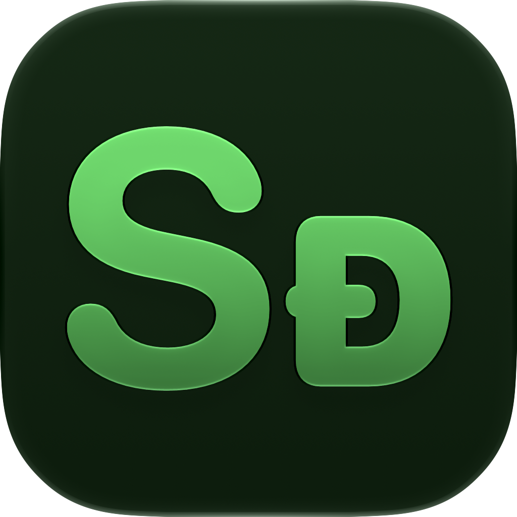 Shared Classic app icon in Green, dark icon design.