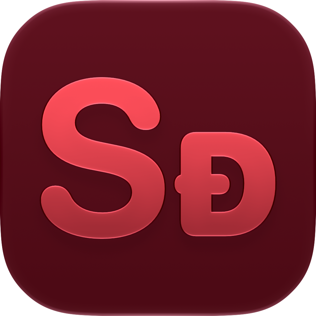 Shared Classic app icon in Pink, dark icon design.
