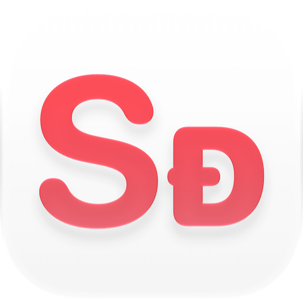 Shared Classic app icon in Pink on White, light icon design.