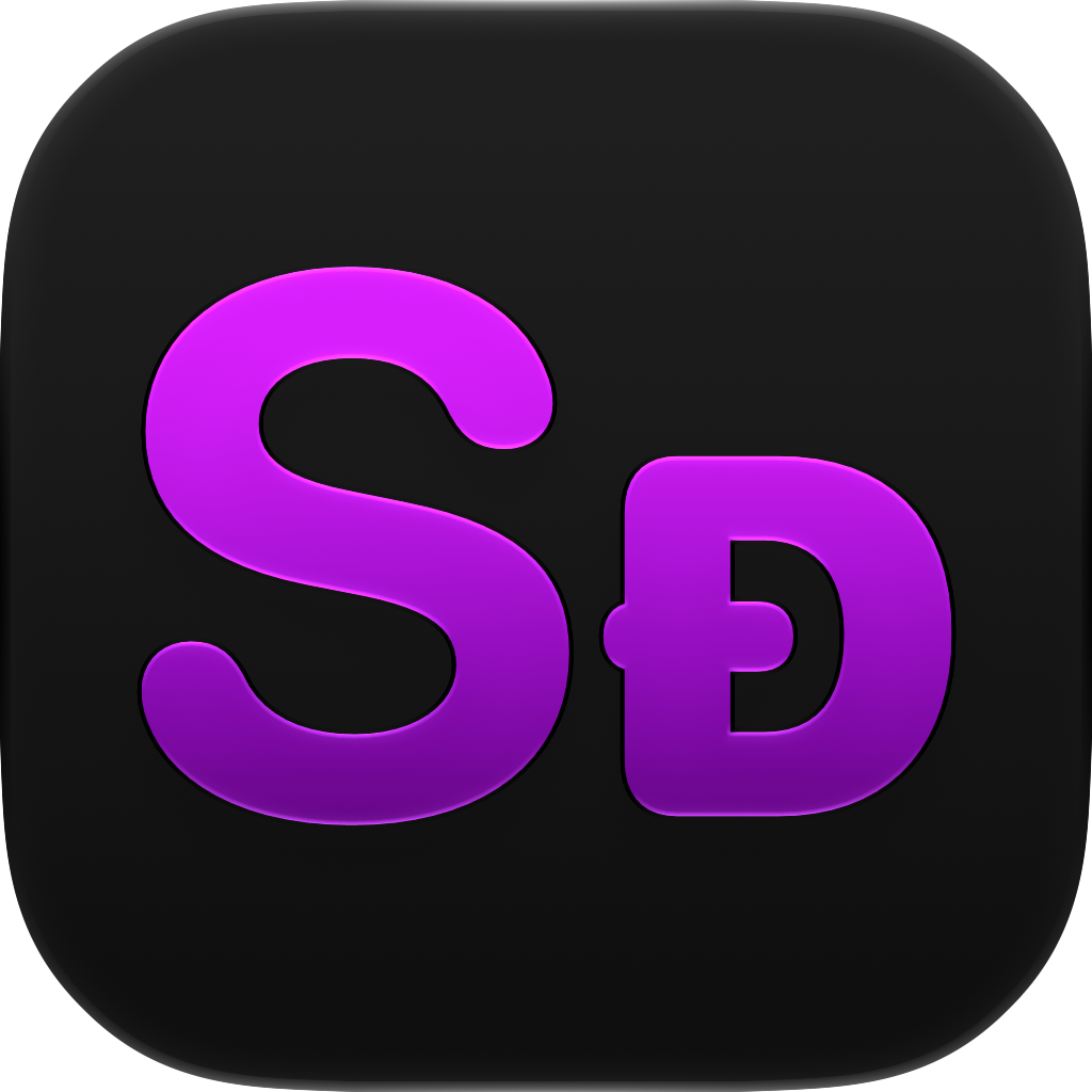 Shared Classic app icon in Purple, light icon design shown in the system dark appearance.