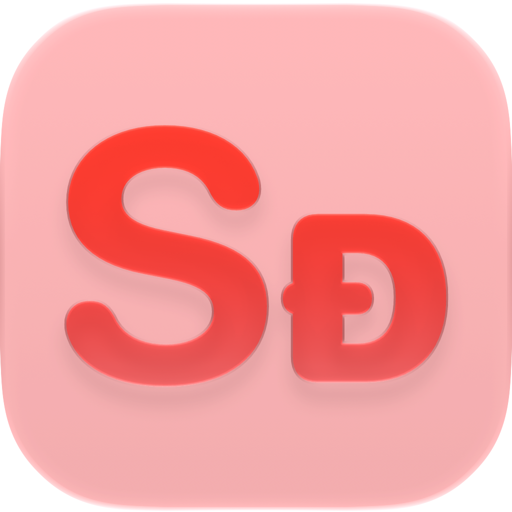 Shared Classic app icon in Red, light icon design.