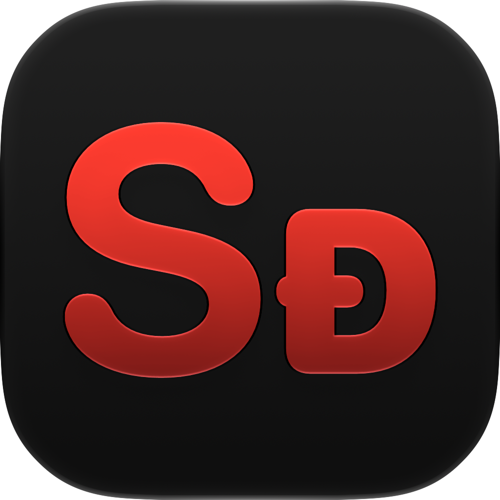 Shared Classic app icon in Red, light icon design shown in the system dark appearance.