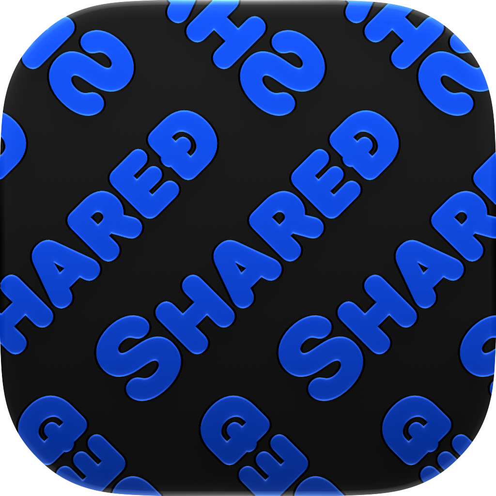 Shared Tire app icon in Blue, light icon design shown in the system dark appearance.
