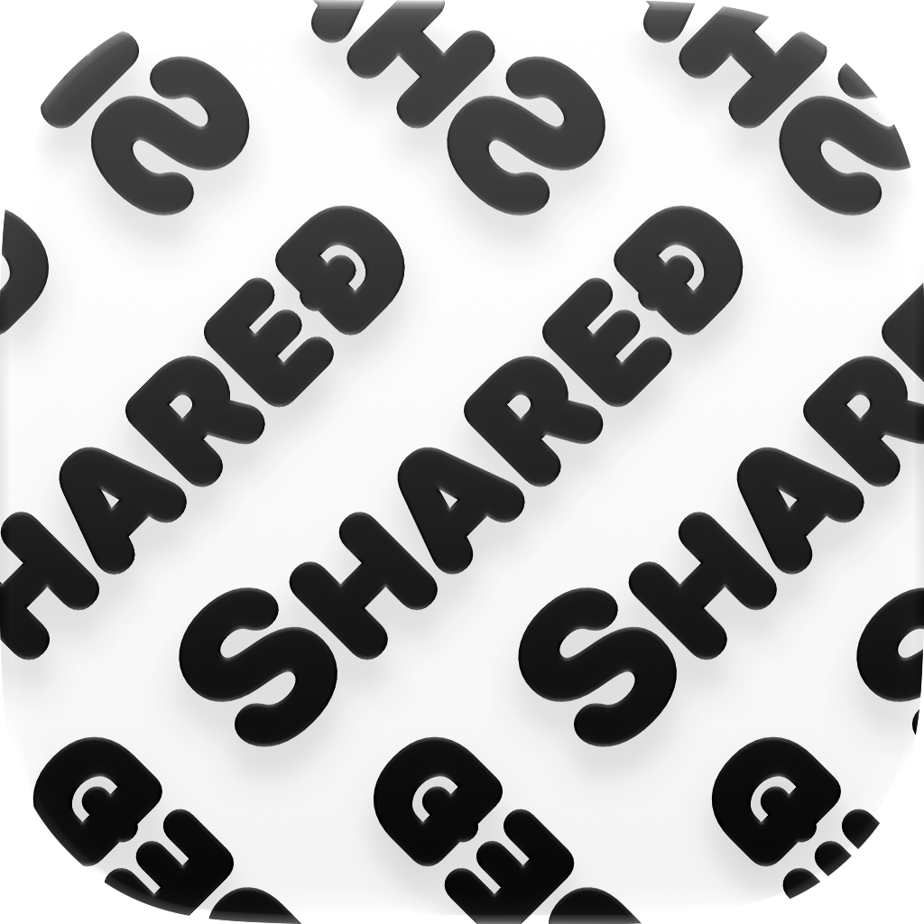 Shared Tire app icon in Black on White, light icon design.