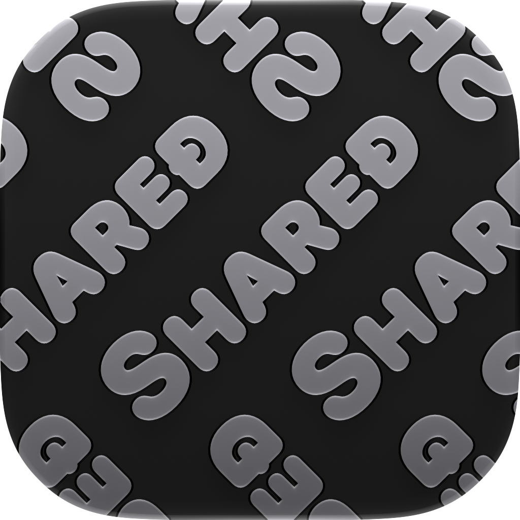 Shared Tire app icon in Grey, dark icon design.