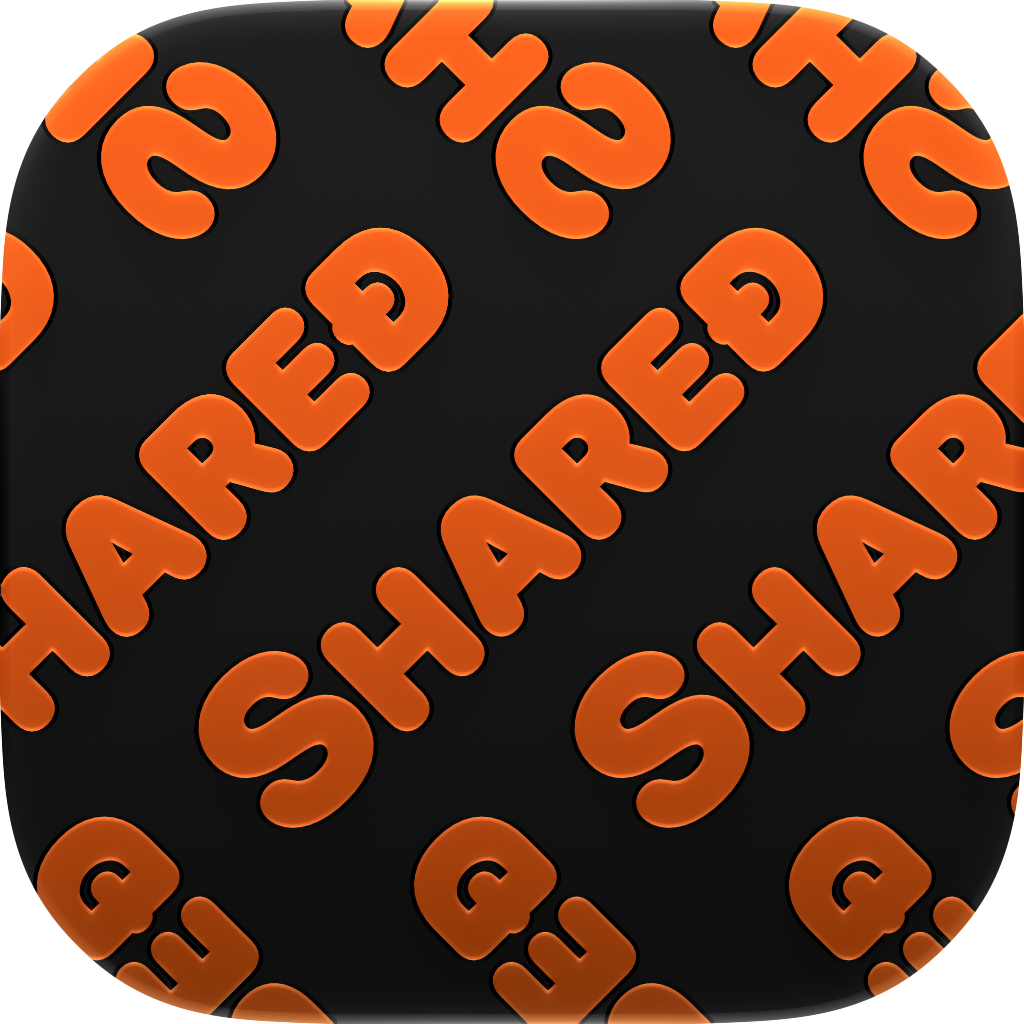 Shared Tire app icon in Orange, light icon design shown in the system dark appearance.