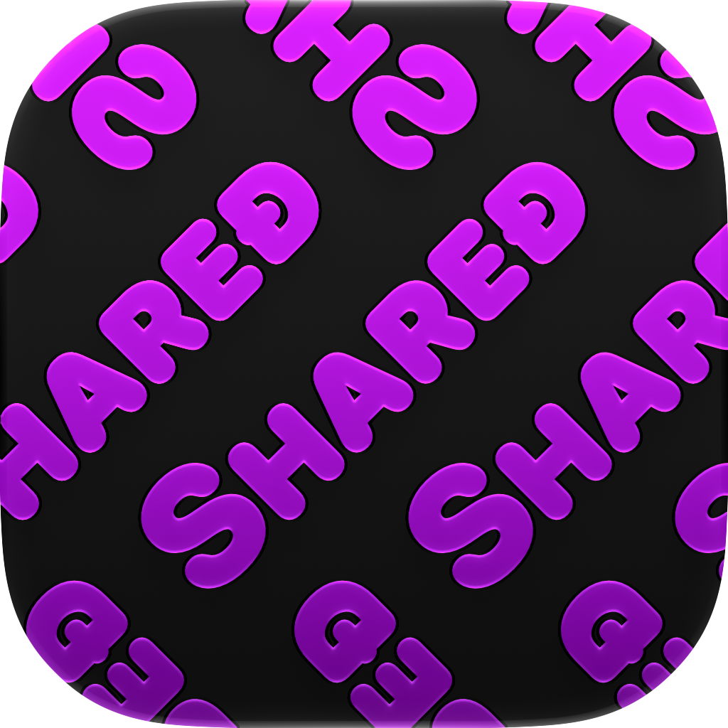 Shared Tire app icon in Purple, light icon design shown in the system dark appearance.