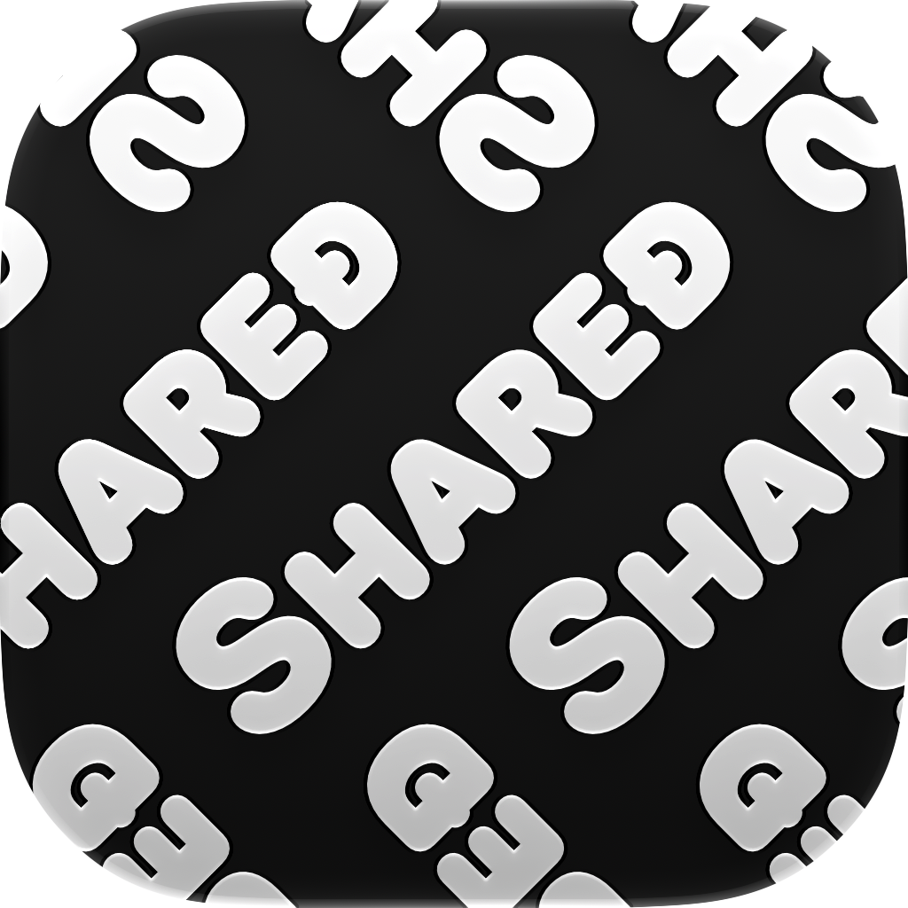 Shared Tire app icon in White on Black, light icon design shown in the system dark appearance.