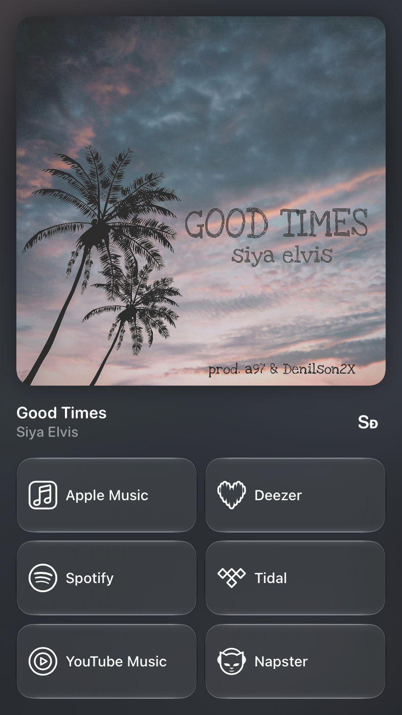 Shared’s Share as Image picture of Good Times, made in Messages on iPad mini, dark appearance.