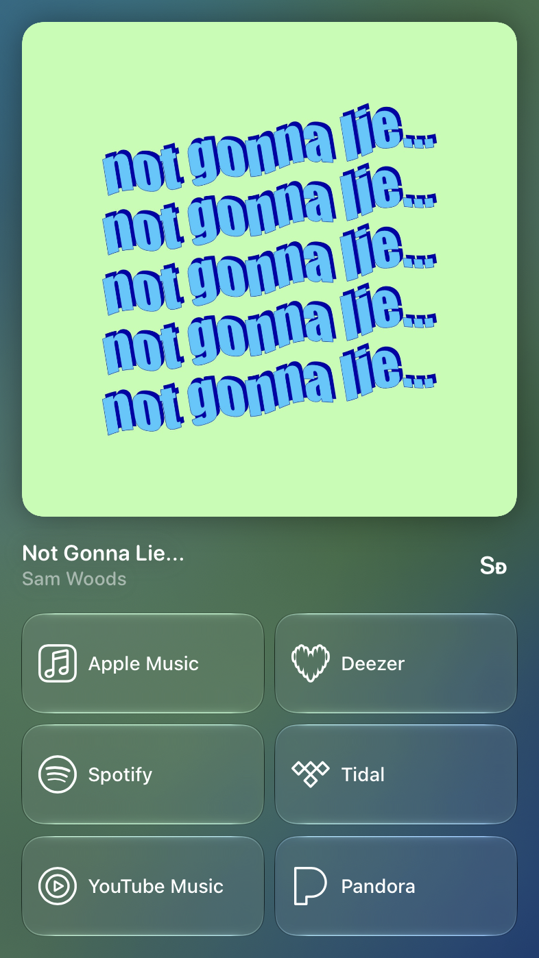 Shared’s Share as Image picture of Not Gonna Lie..., made in Messages on iPad mini, light appearance.