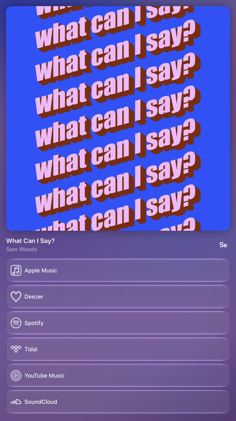 Shared’s Share as Image picture of What Can I Say?, made in the app on iPad mini, light appearance.