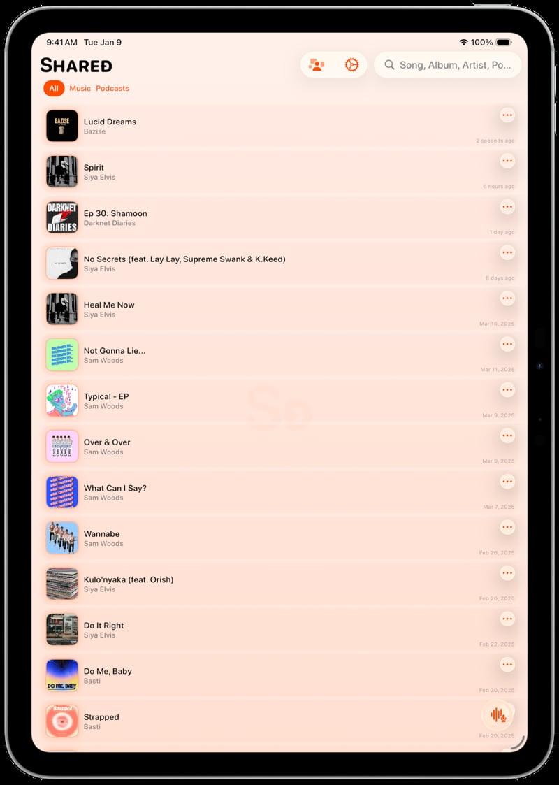 Shared iPad Pro 11 inch Silver History orange light press image.