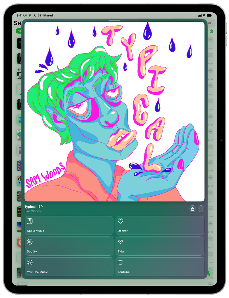 Shared on iPad Pro 13-inch showing Media View for Typical - EP, light appearance.