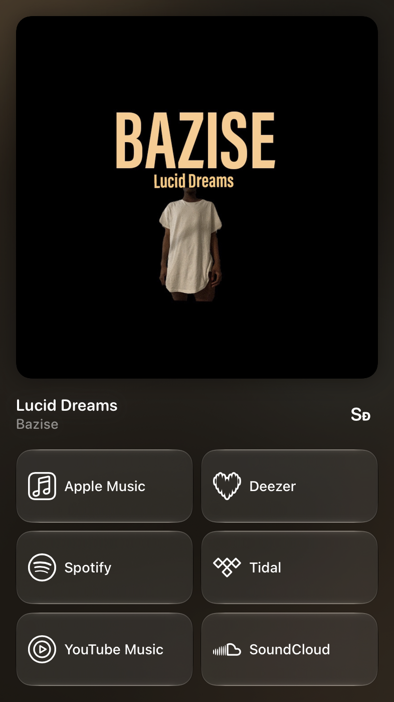 Shared’s Share as Image picture of Lucid Dreams, made in Messages on iPad Pro 13-inch, dark appearance.