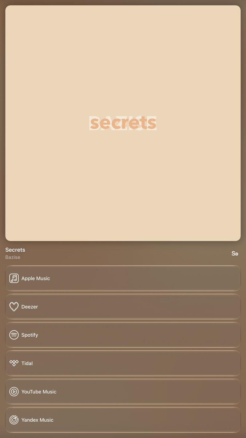 Shared’s Share as Image picture of Secrets, made in the app on iPad Pro 13-inch, dark appearance.