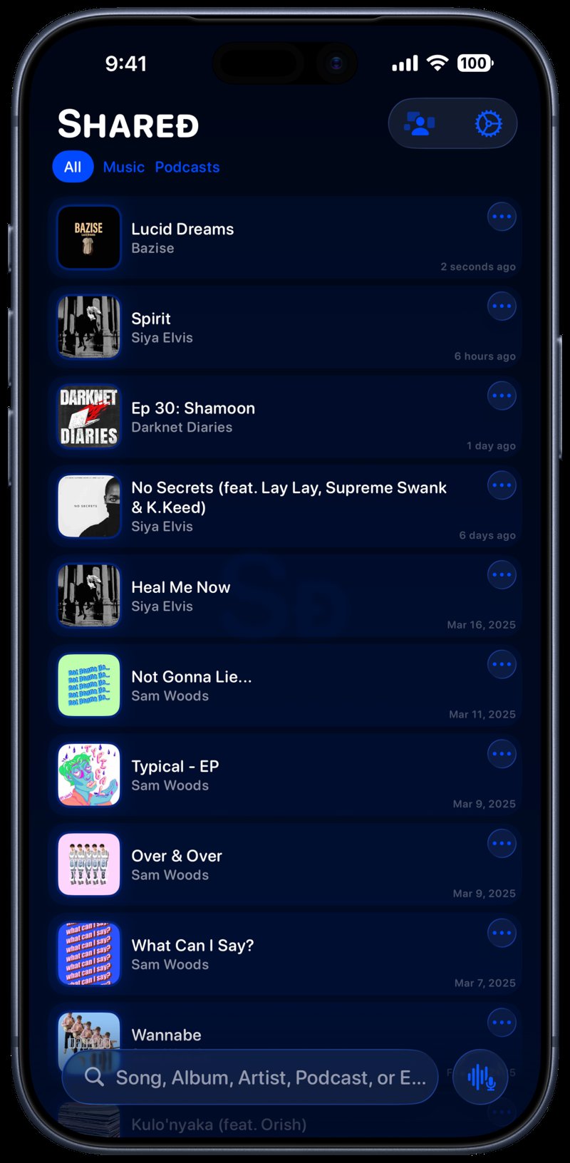 Shared iPhone 17 Pro Max Deep Blue History Blue Dark press image.