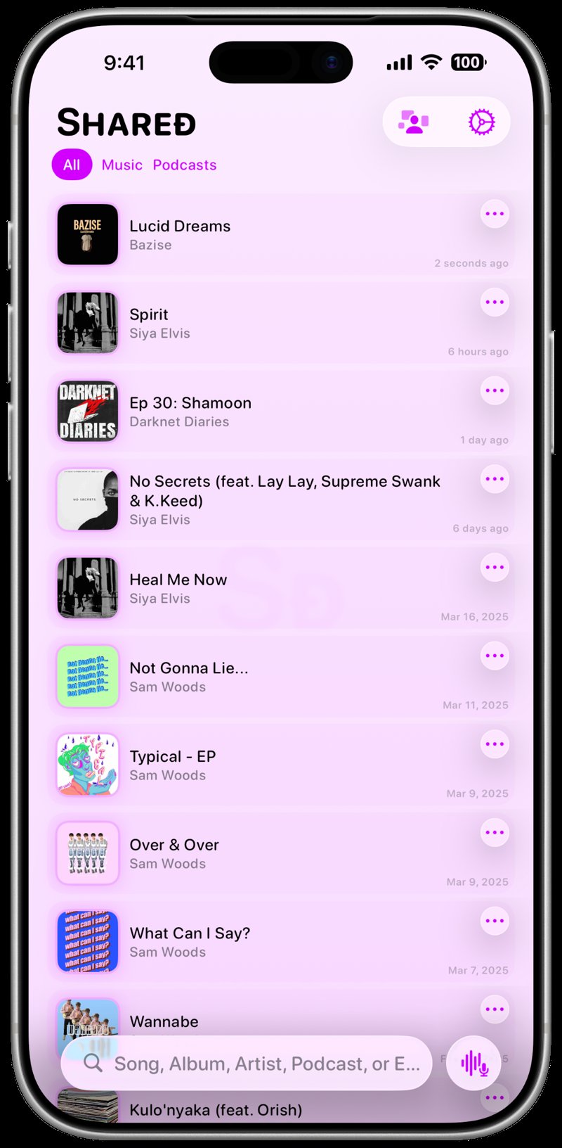 Shared iPhone 17 Pro Max Silver History Purple Light press image.