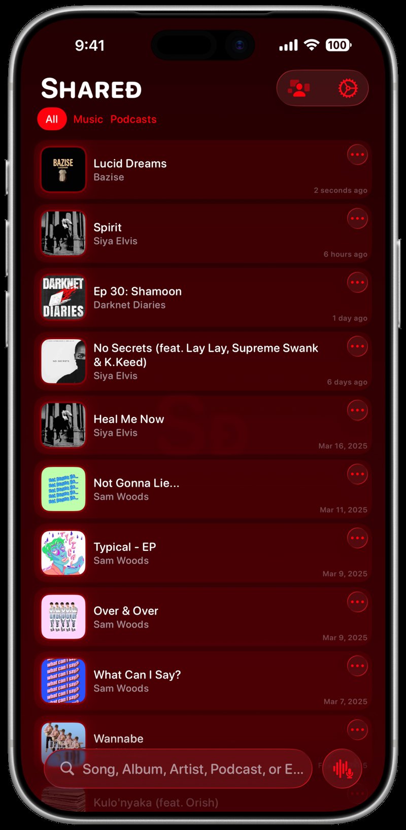 Shared iPhone 17 Pro Max Silver History Red Dark press image.