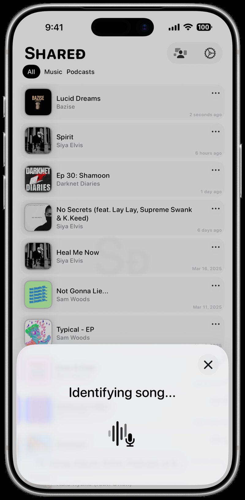 Shared iPhone 17 Pro Max Silver Song ID Identifying Grey Light press image.
