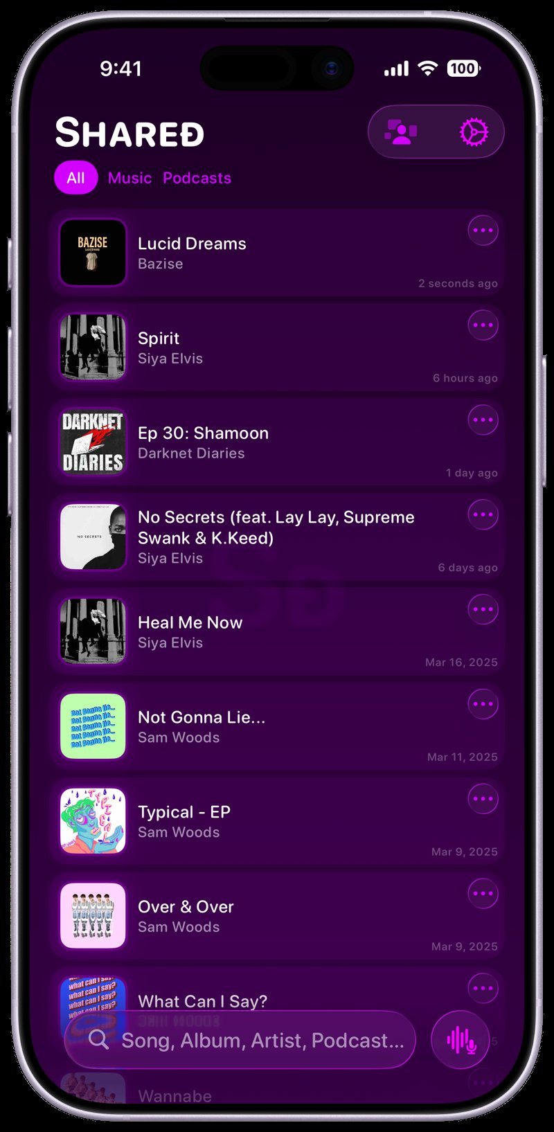 Shared iPhone 17 Lavender History Purple Dark press image.