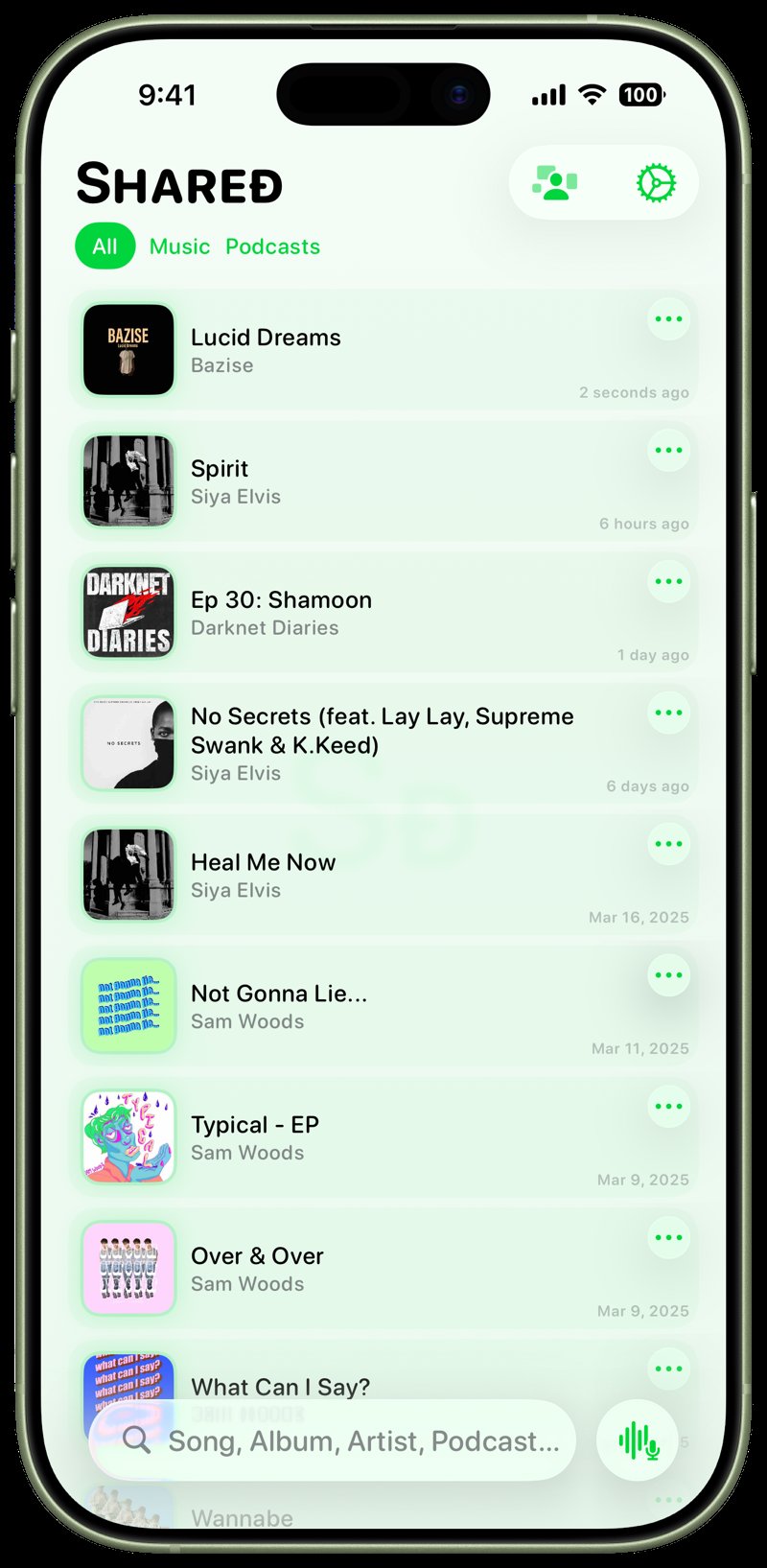 Shared iPhone 17 Sage History Light press image.