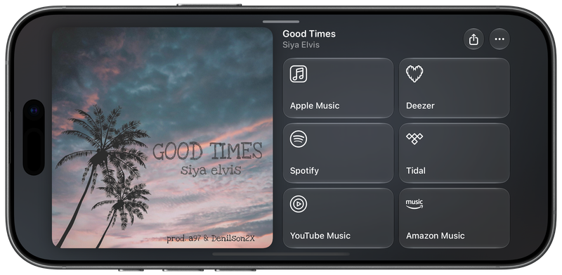 Shared on iPhone 17 showing Media View for Good Times, dark appearance.