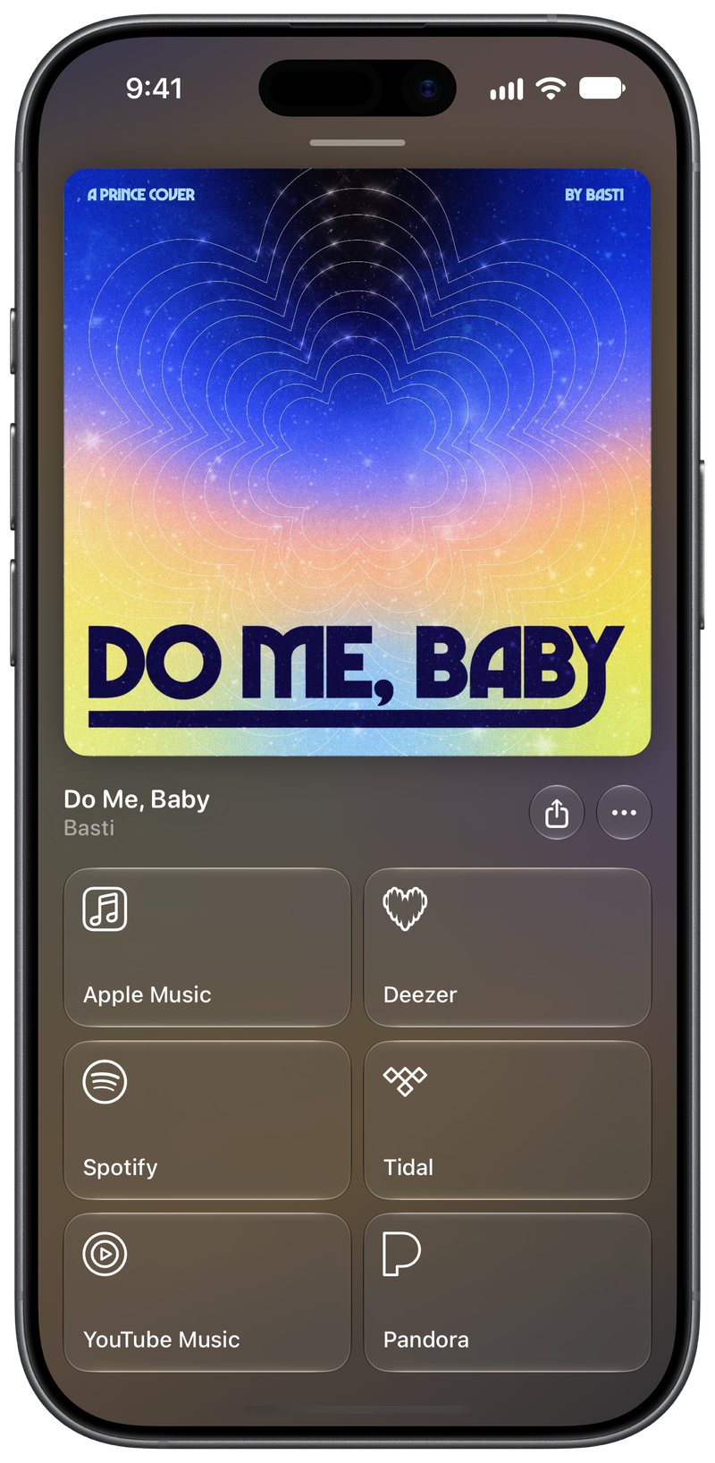 Shared on iPhone 17 showing Media View for Do Me, Baby, dark appearance.