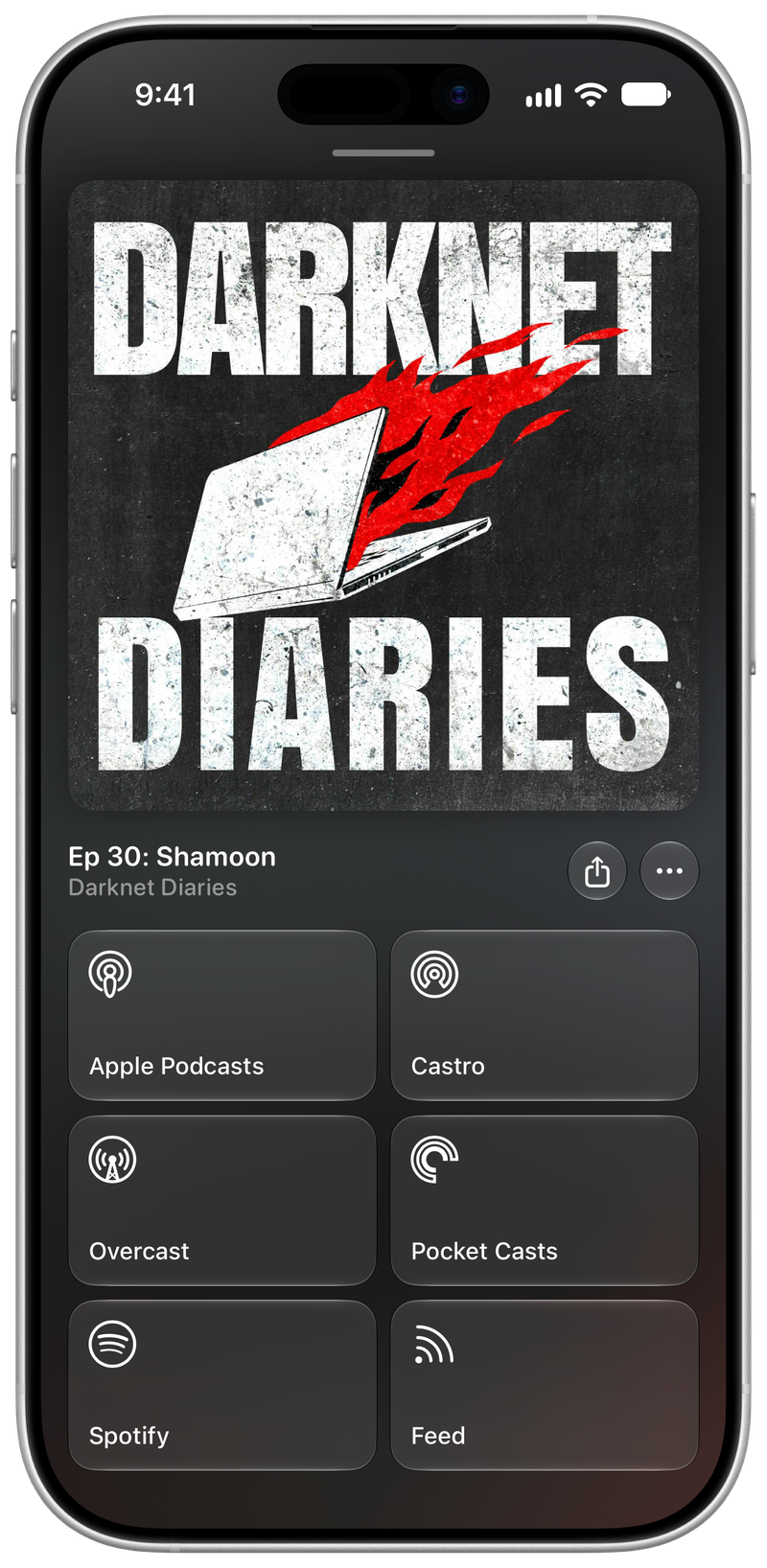 Shared on iPhone 17 showing Media View for Ep 30: Shamoon, light appearance.