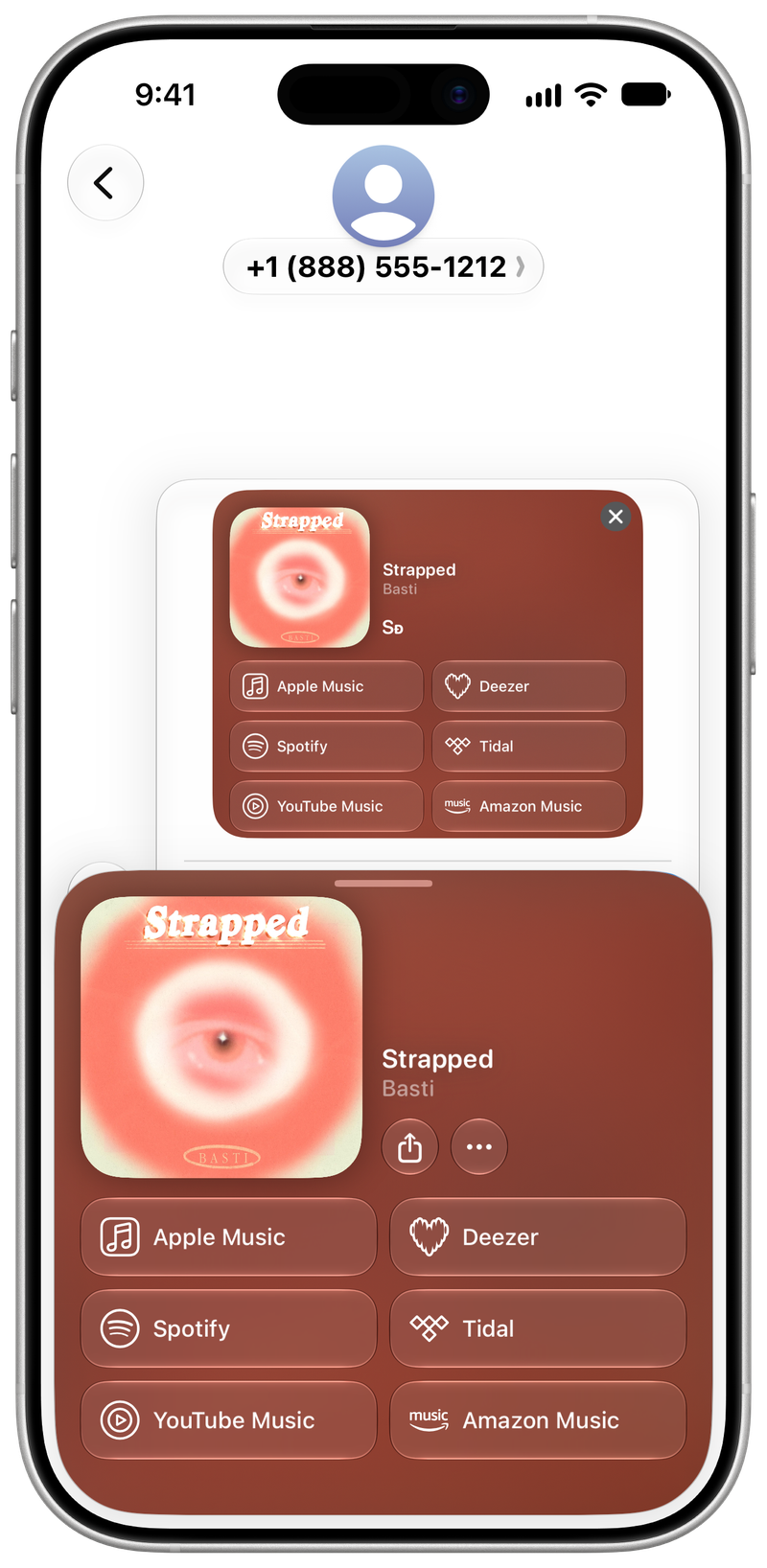 Shared on iPhone 17 showing Share as Image in Messages for Strapped, light appearance.