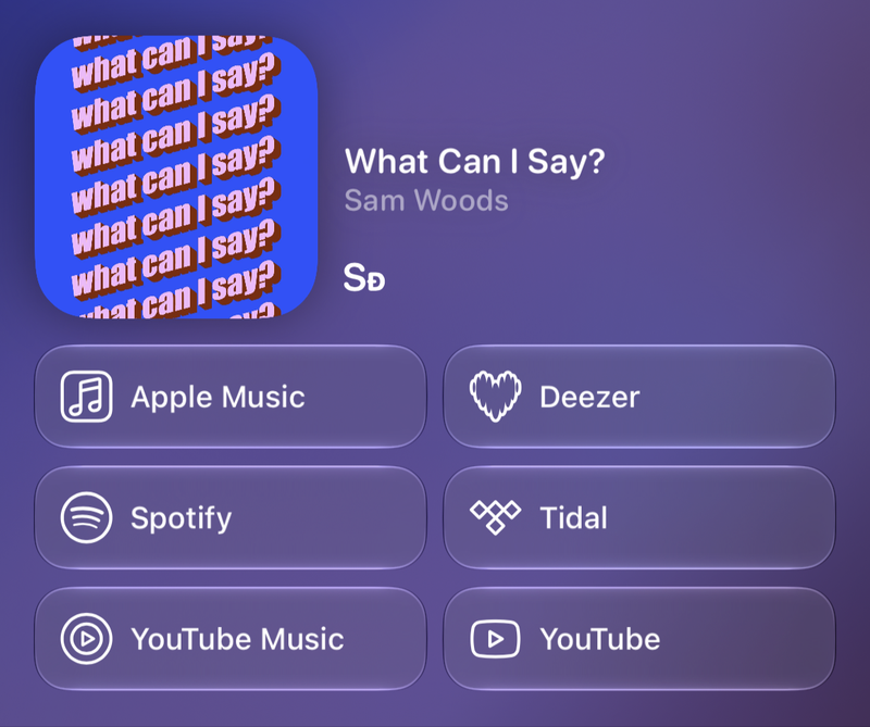 Shared’s Share as Image picture of What Can I Say?, made in Messages on iPhone 17, dark appearance.
