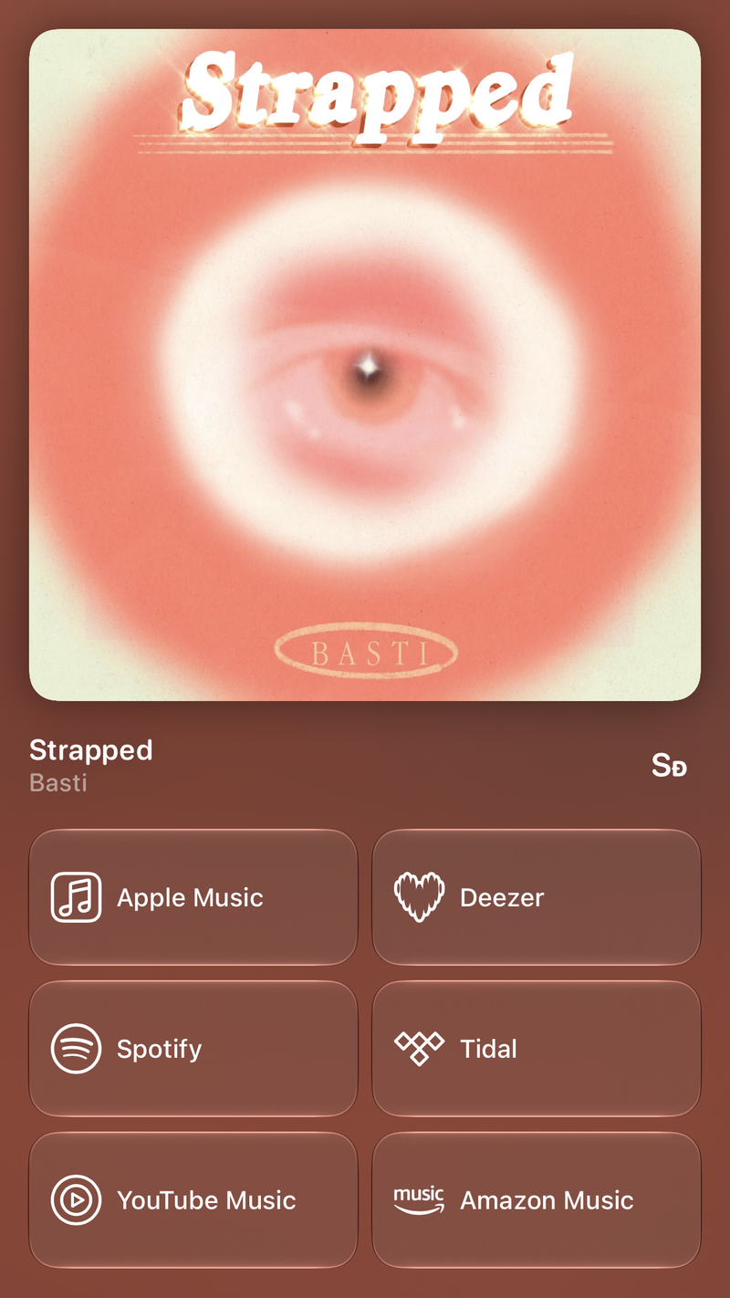 Shared’s Share as Image picture of Strapped, made in the app on iPhone 17, dark appearance.