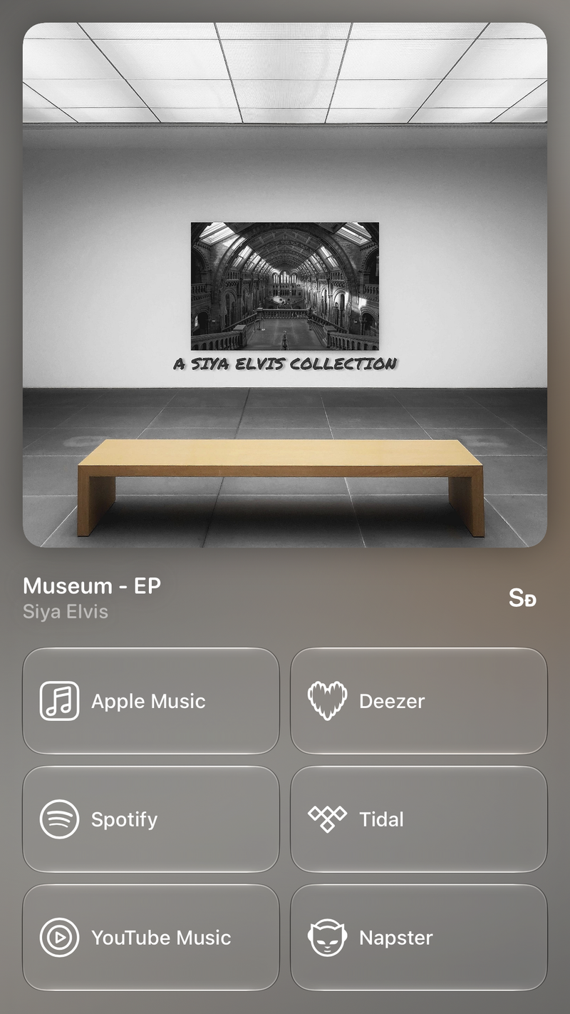Shared’s Share as Image picture of Museum - EP, made in the app on iPhone 17, light appearance.