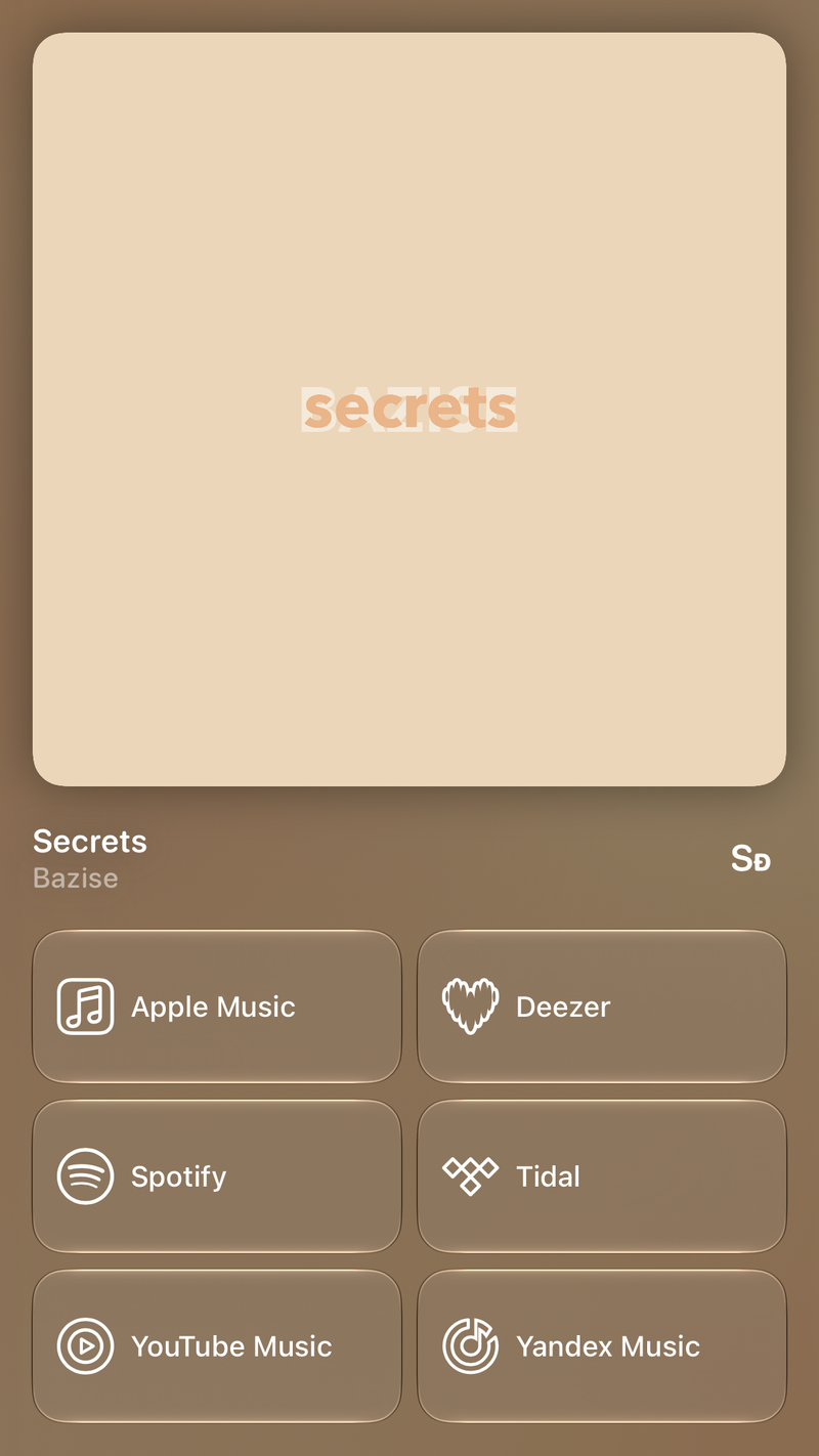 Shared’s Share as Image picture of Secrets, made in the app on iPhone 17, light appearance.