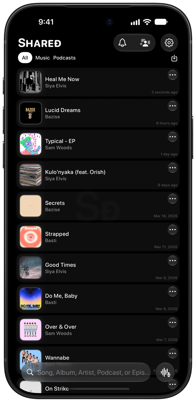 Shared on iPhone 18 Pro Max showing History in the Grey tint, dark appearance.