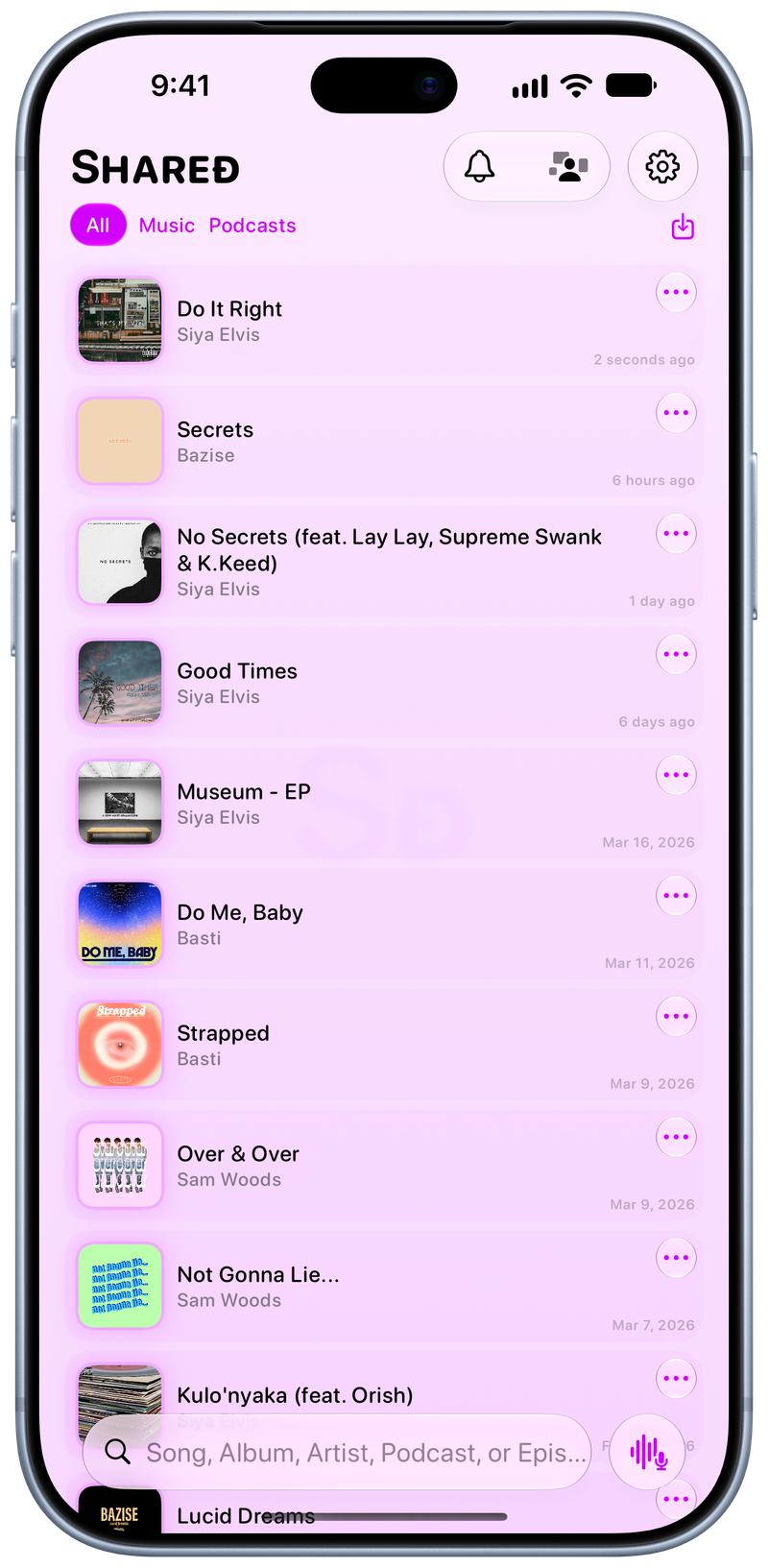 Shared on iPhone 18 Pro Max showing History in the Purple tint, light appearance.