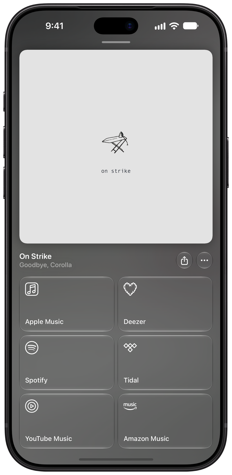 Shared on iPhone 18 Pro Max showing Media View for On Strike, dark appearance.