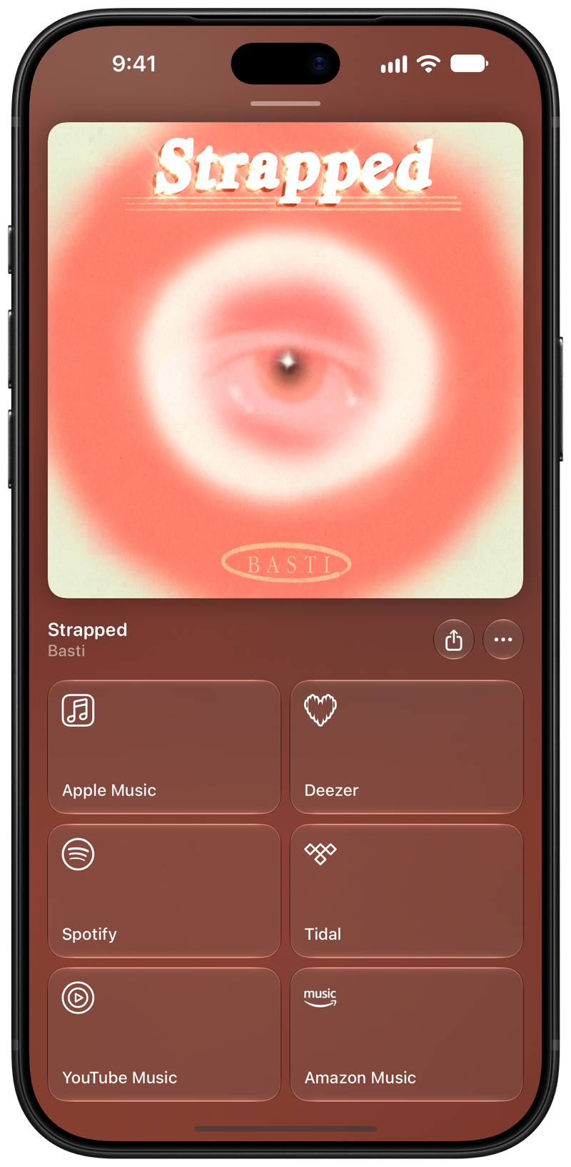 Shared on iPhone 18 Pro Max showing Media View for Strapped, dark appearance.
