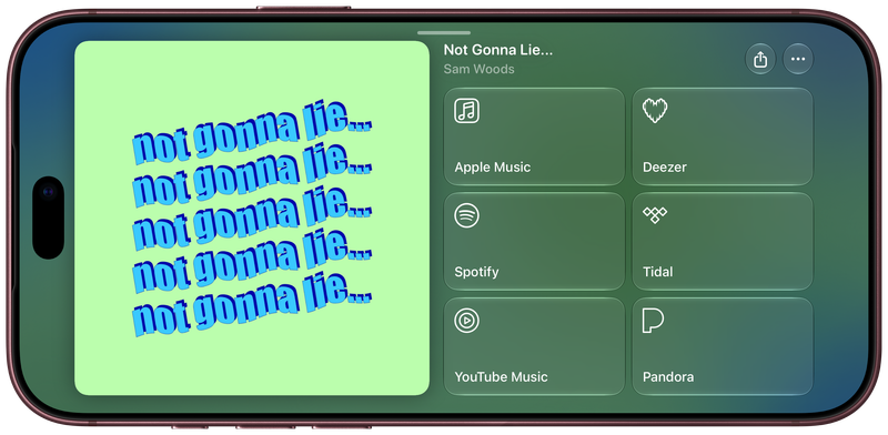 Shared on iPhone 18 Pro Max showing Media View for Not Gonna Lie..., light appearance.