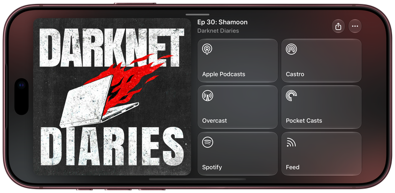 Shared on iPhone 18 Pro Max showing Media View for Ep 30: Shamoon, light appearance.