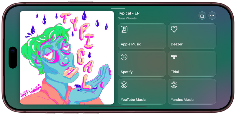 Shared on iPhone 18 Pro Max showing Media View for Typical - EP, light appearance.