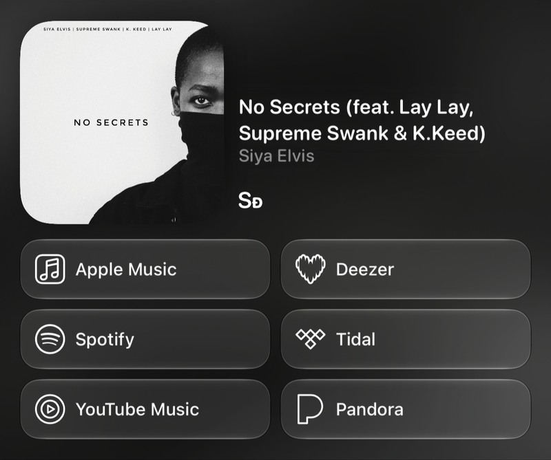 Shared’s Share as Image picture of No Secrets (feat. Lay Lay, Supreme Swank & K.Keed), made in Messages on iPhone 18 Pro Max, light appearance.