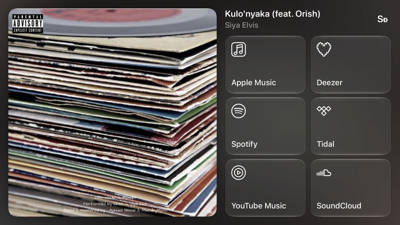 Shared’s Share as Image picture of Kulo'nyaka (feat. Orish), made in the app on iPhone 18 Pro Max, dark appearance.