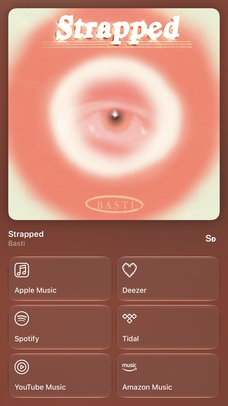 Shared’s Share as Image picture of Strapped, made in the app on iPhone 18 Pro Max, dark appearance.