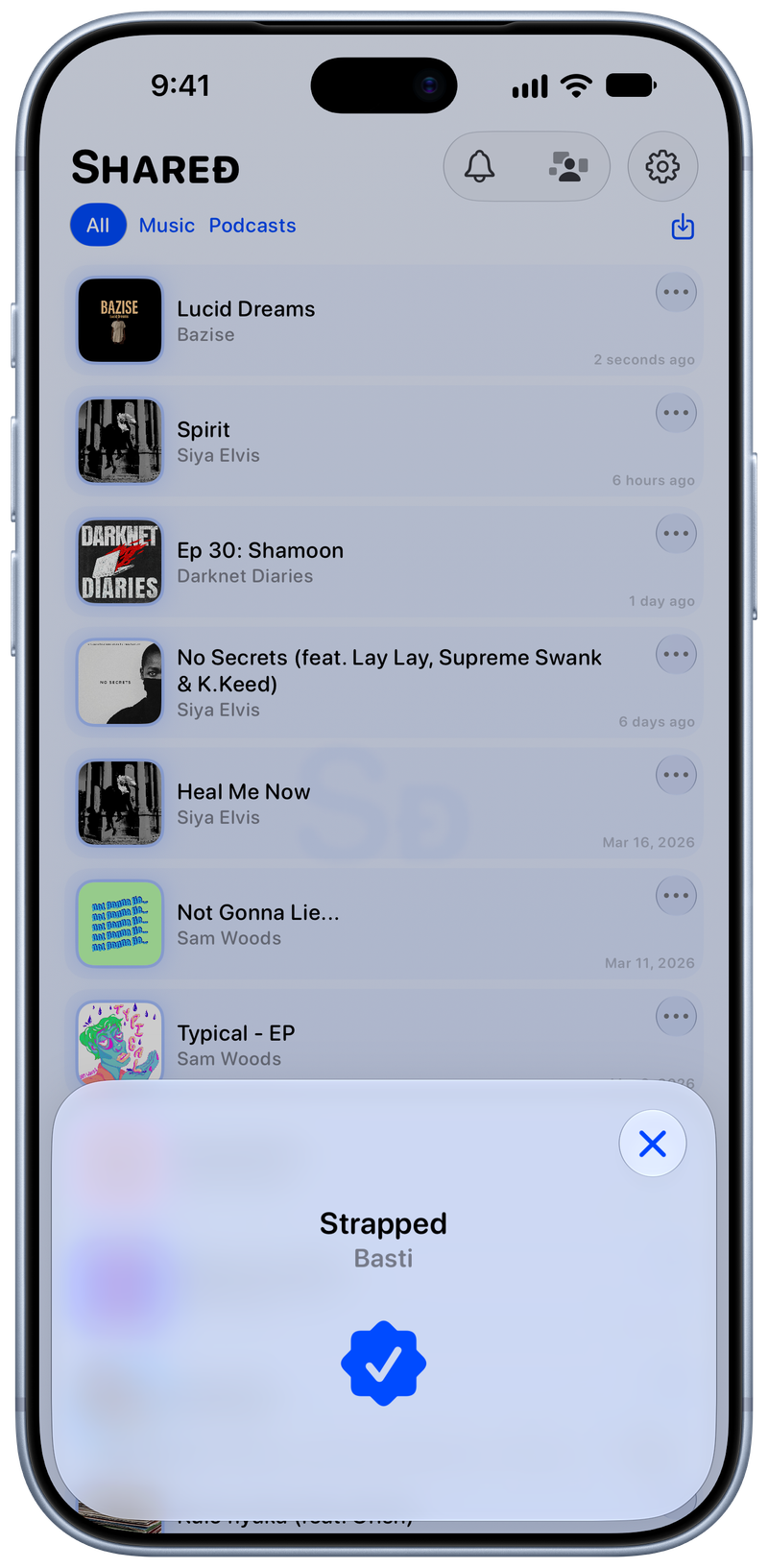 Shared on iPhone 18 Pro Max showing Successful Match in the Blue tint, light appearance.