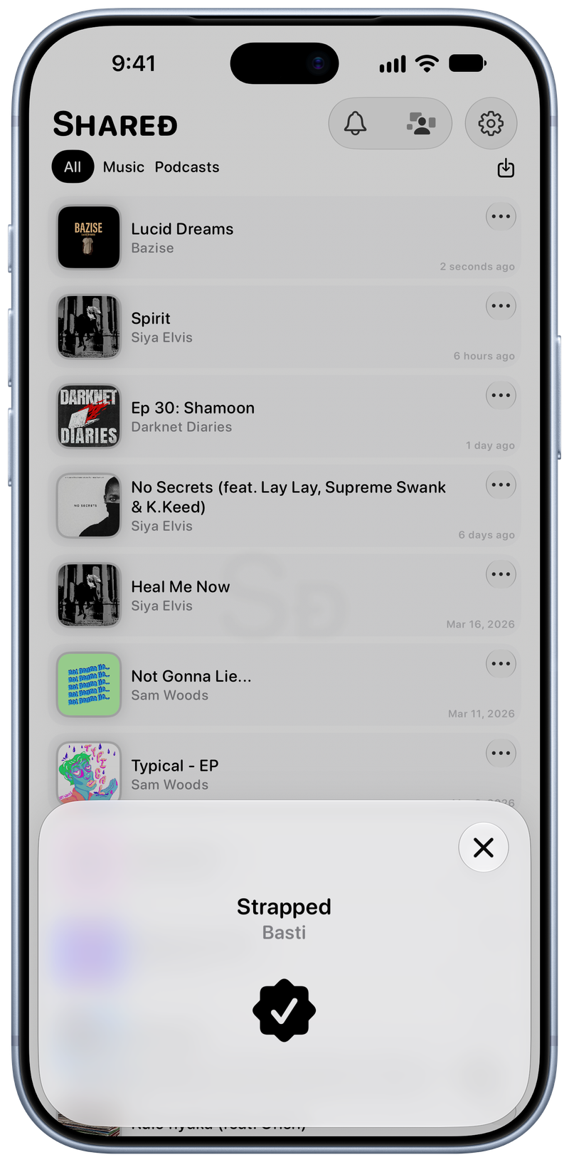Shared on iPhone 18 Pro Max showing Successful Match in the Grey tint, light appearance.